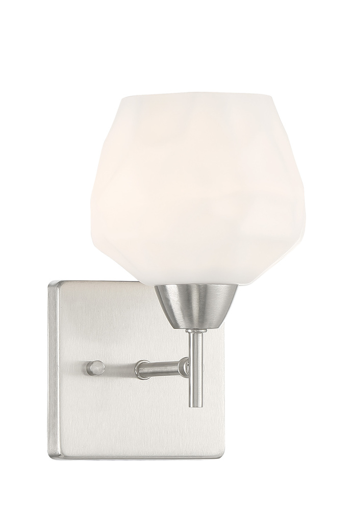 1 LIGHT, BATH FIXTURE IN METAL