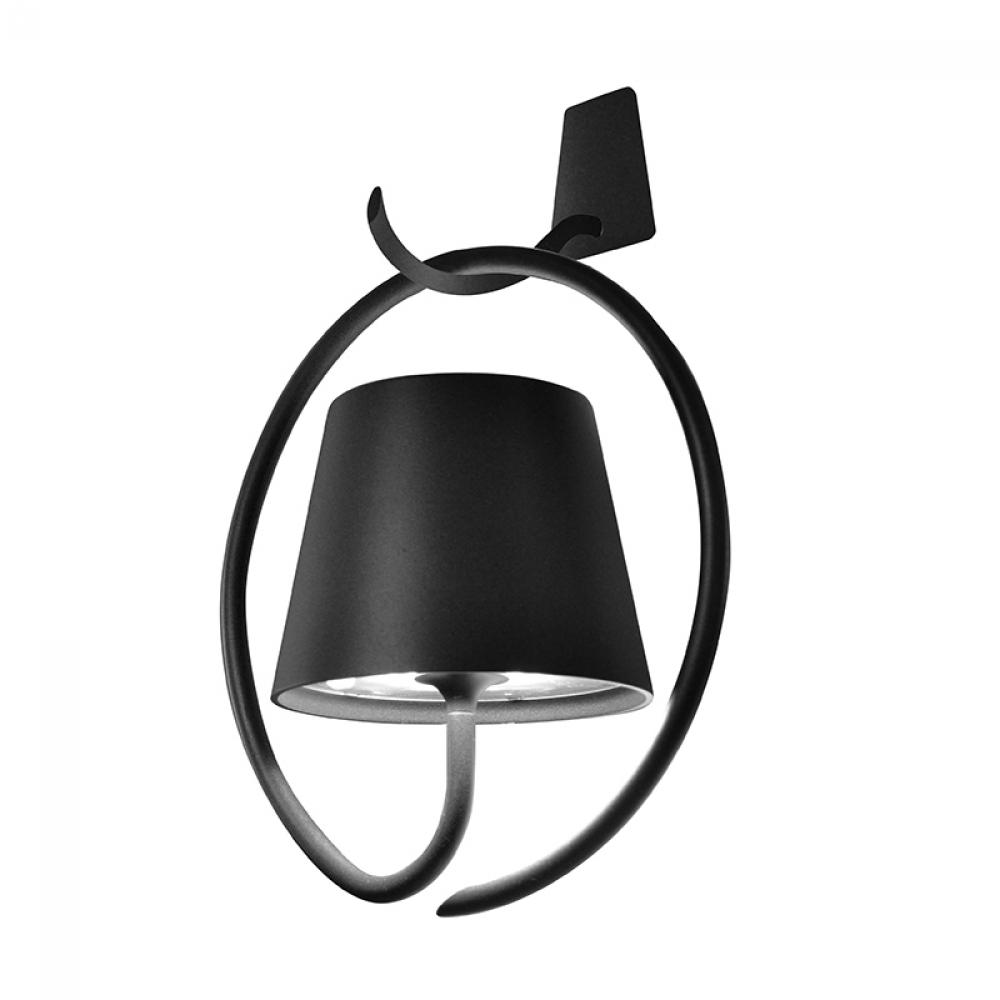 Poldina Wall Lamp w Bracket - Dark grey