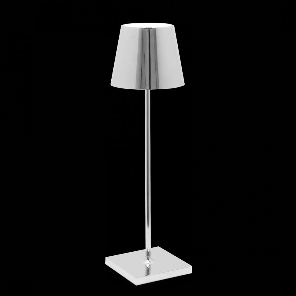 Poldina Glossy Table Lamp - Glossy Chrome