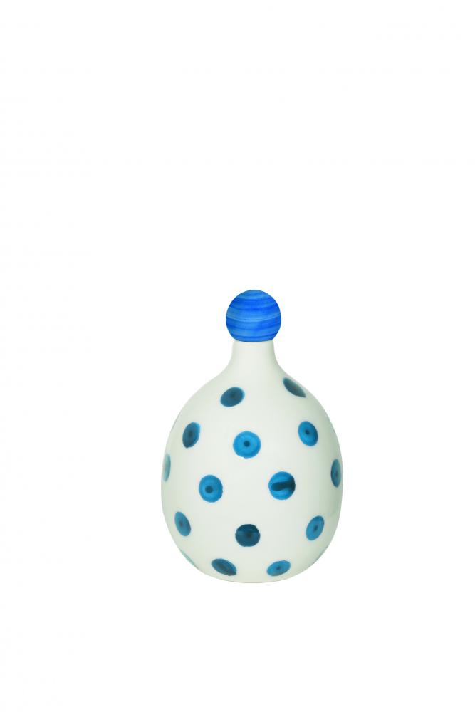 CERAMIC BOTTLE w/PAINTED DOTS