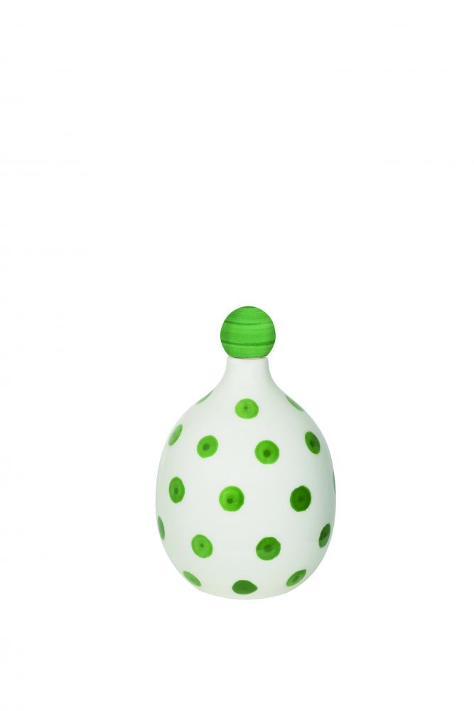 CERAMIC BOTTLE w/PAINTED DOTS