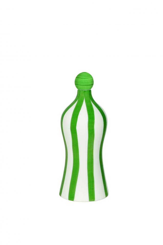 CERAMIC BOTTLE w/PAINTED STRIPES