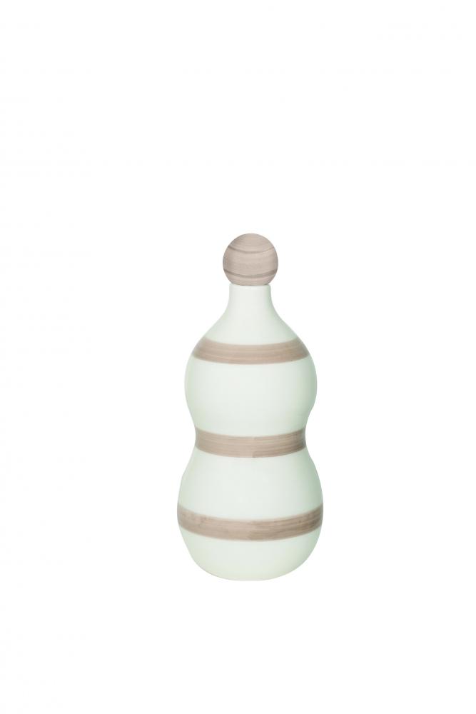 CERAMIC BOTTLE w/PAINTED BANDS