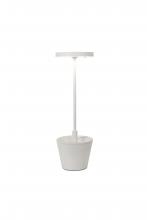 Zafferano America LD0420B4 - Poldina UpsideDown Table Lamp - White