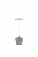 Zafferano America LD0420G4 - Poldina UpsideDown Table Lamp - Sage Green
