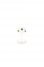 Zafferano America SDZA-1011-05 - Mini Ceramic Shades For Swap Table Lamps - Green Dots