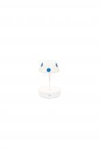 Zafferano America SDZA-1011-07 - Mini Ceramic Shades For Swap Table Lamps - Light Blue Dots