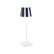 Zafferano America LD0340BC3 - Poldina Lido Table Lamp - White  Blue Stripes