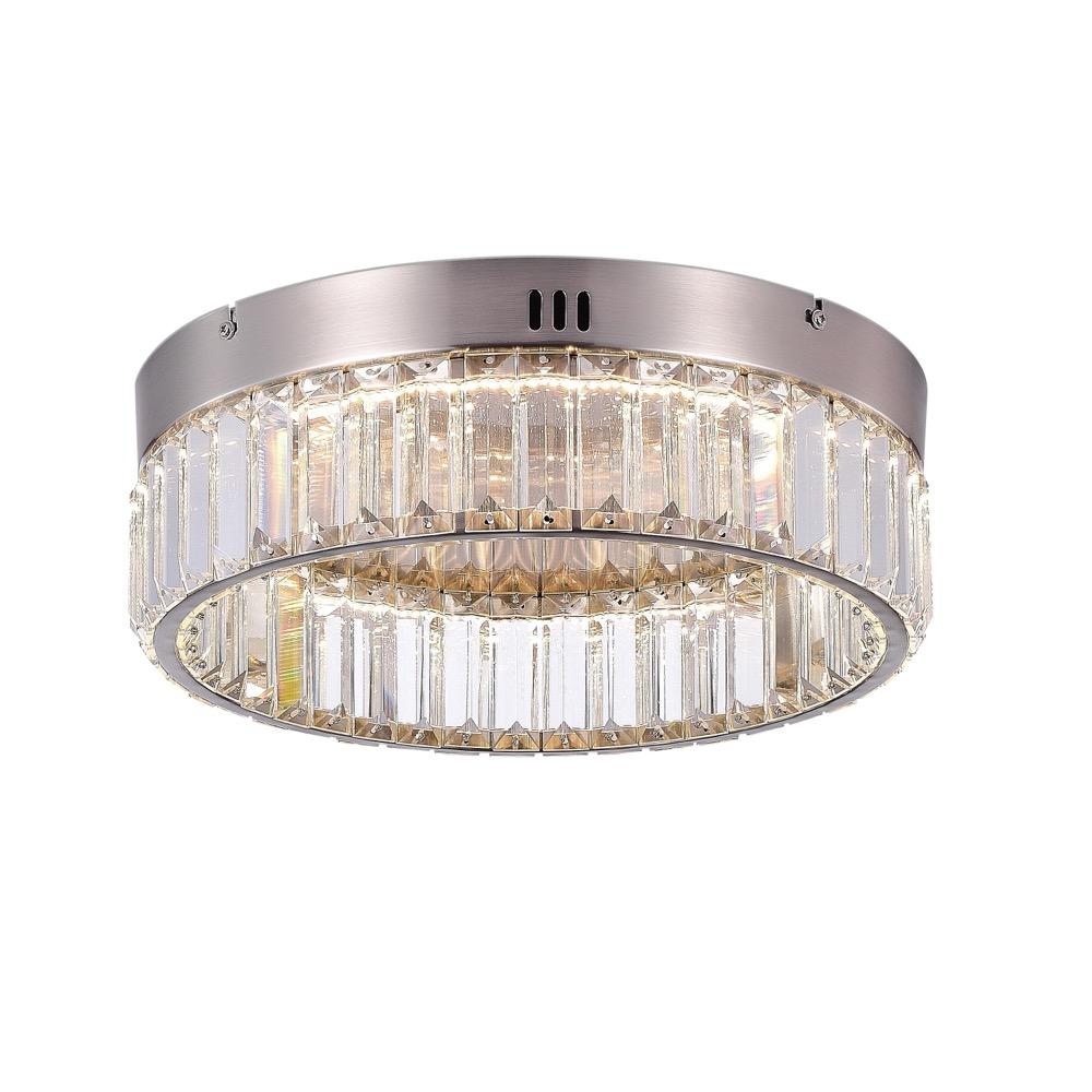 Stella Single Tier LED Flushmount Satin Nickel