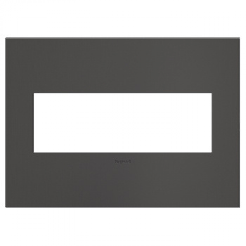 adorne Brushed Black Nickel Three-Gang Screwless Wall Plate