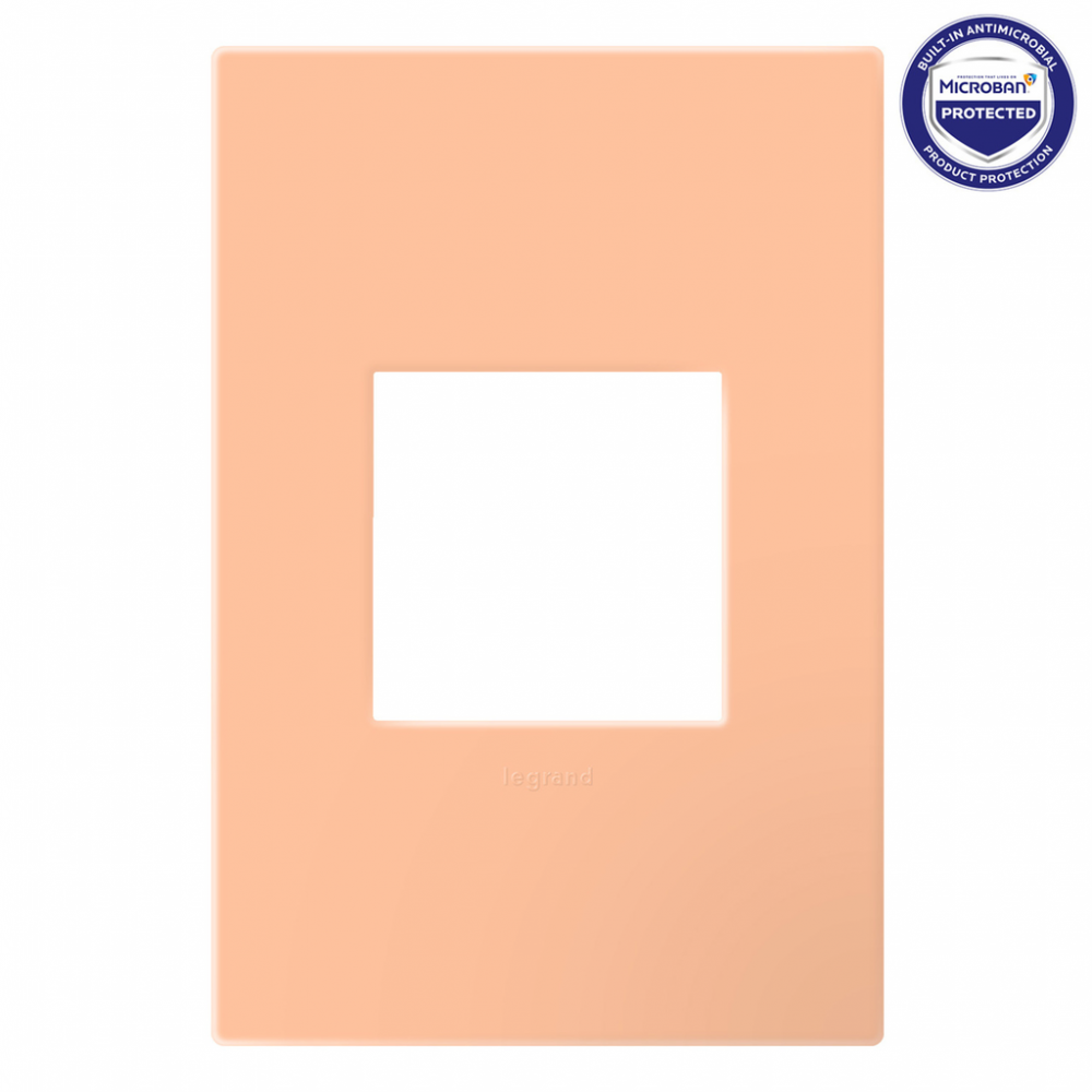 adorne Peachy One-Gang-Plus Screwless Wall Plate with Microban