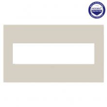 Legrand AWP4GOM - adorne Oatmeal Four-Gang Screwless Wall Plate with Microban
