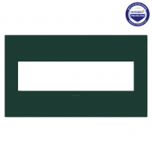 Legrand AWP4GEG - adorne Evergreen Four-Gang Screwless Wall Plate with Microban