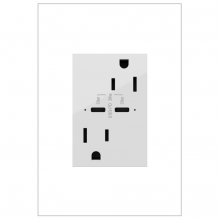 Legrand ARTRUSB15PD30W4 - adorne 15A Tamper-Resistant Ultra-Fast Plus Power Delivery USB Type-C/C Outlet, Plus-Size, White
