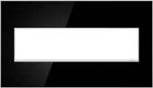 Legrand AWM4GBLS4 - adorne Black Stainless Four-Gang Screwless Wall Plate
