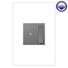 Legrand ADTP4FBL3PM4 - adorne 0-10V sofTap Dimmer, Magnesium, with Microban
