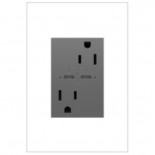 Legrand ARTRUSB15PD30M4 - adorne? 15A Tamper-Resistant Ultra-Fast Plus Power Delivery USB Type-C/C Outlet, Plus-Size,