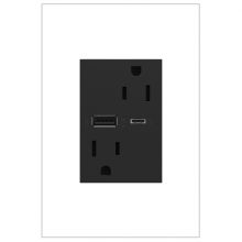 Legrand ARTRUSB156ACG4 - adorne 15A Tamper-Resistant Ultra-Fast USB Type-A/C Outlet, Graphite