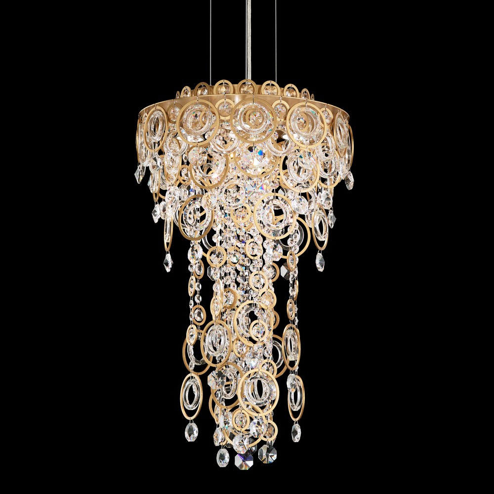 Circulus 4 Light 120V Pendant in Heirloom Silver with Clear Optic Crystal