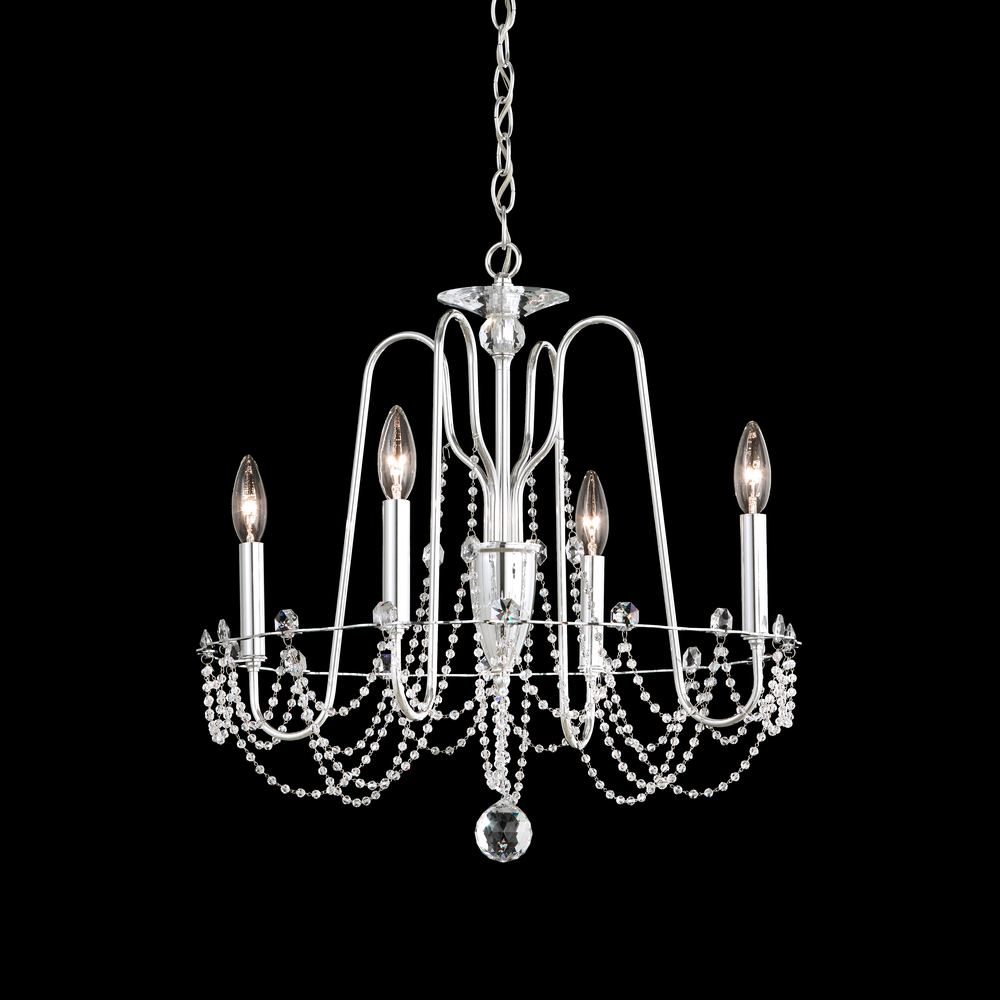 Esmery 4 Light 120V Chandelier in Etruscan Gold with Clear Optic Crystal