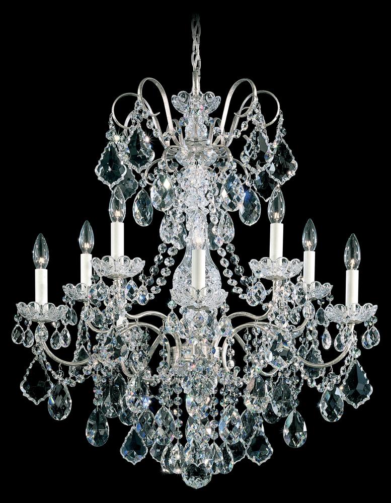 New Orleans 10 Light 120V Chandelier in Polished Silver with Clear Radiance Crystal