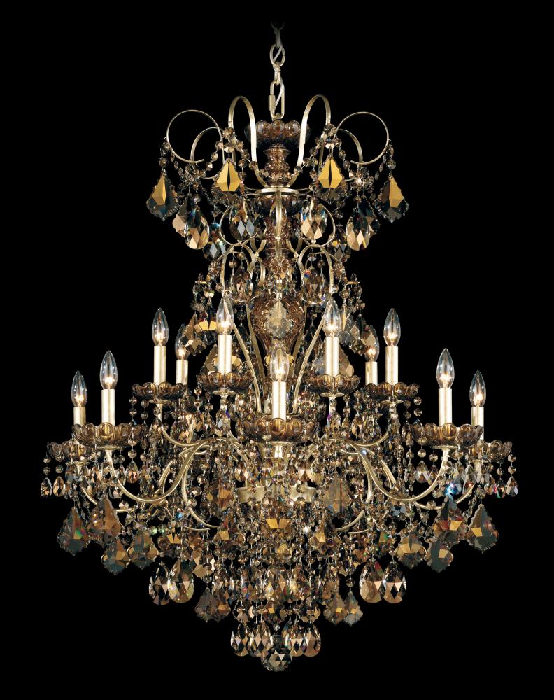 New Orleans 14 Light 120V Chandelier in Heirloom Gold with Clear Radiance Crystal