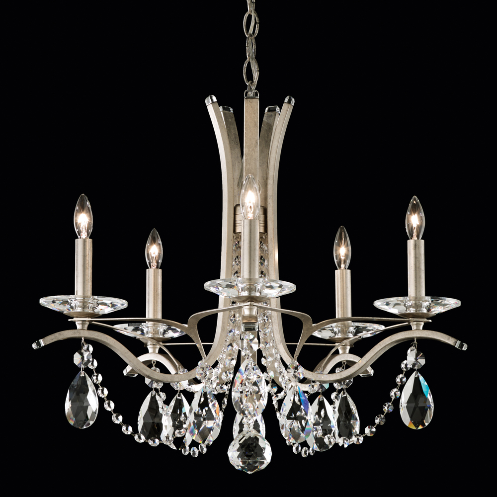 Vesca 5 Light 120V Chandelier in Heirloom Gold with Clear Radiance Crystal