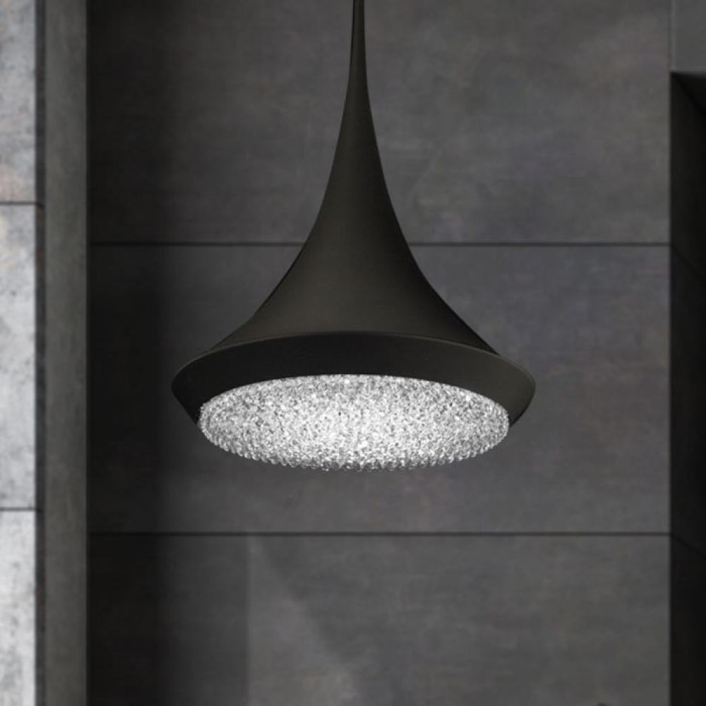 Verita 18in LED 3000K/3500K/4000K 120V-277V Pendant in Soft Silver with Clear Optic Crystal