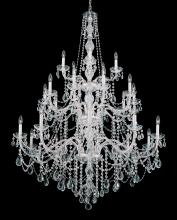 Schonbek 1870 1310-40H - Arlington 25 Light 120V Chandelier in Polished Silver with Clear Heritage Handcut Crystal