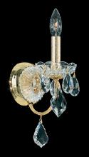 Schonbek 1870 1701-40 - Century 1 Light 120V Wall Sconce in Polished Silver with Clear Heritage Handcut Crystal