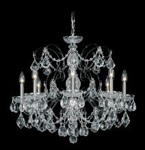 Schonbek 1870 1707-48 - Century 8 Light 120V Chandelier in Antique Silver with Clear Heritage Handcut Crystal