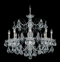 Schonbek 1870 1707-40 - Century 8 Light Chandelier in Polished Silver with Clear Heritage Handcut Crystal