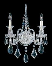 Schonbek 1870 5702CL - Hamilton 2 Light 120V Wall Sconce in Silver with Clear Heritage Handcut Crystal