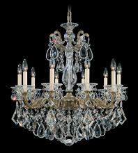 Schonbek 1870 5074-23R - La Scala 10 Light 120V Chandelier in Etruscan Gold with Clear Radiance Crystal