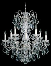 Schonbek 1870 3657-40R - New Orleans 10 Light 120V Chandelier in Polished Silver with Clear Radiance Crystal