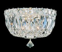 Schonbek 1870 5890-40O - Petit Crystal Deluxe 3 Light 120V Flush Mount in Polished Silver with Clear Optic Crystal