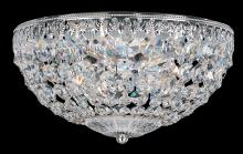 Schonbek 1870 1560-40O - Petit Crystal 4 Light 120V Flush Mount in Polished Silver with Clear Optic Crystal