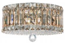 Schonbek 1870 6694O - Plaza 4 Light 120V Flush Mount in Polished Stainless Steel with Clear Optic Crystal