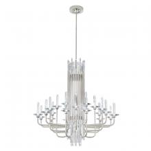 Schonbek 1870 S5724-710O - Calliope 24 Light 120-277V Chandelier in Soft Silver with Clear Optic Crystal