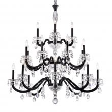 Schonbek 1870 S8620N-51R - San Marco 20 Light 120V Chandelier in Black with Clear Radiance Crystal