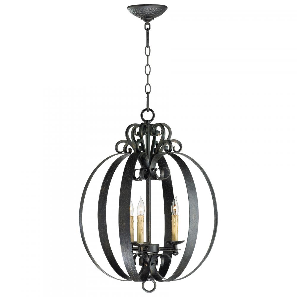 Julian Pendant 3-Light Hammered Bronze