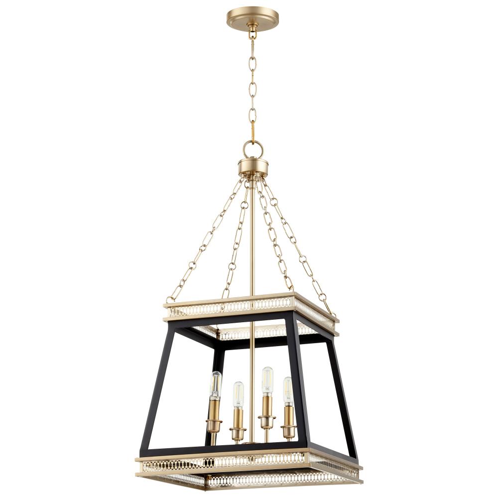 Gerard Pendant - Black & Aged Brass