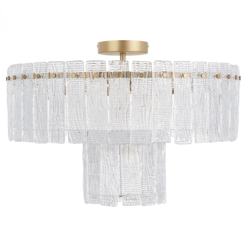 OTHELLO 7-Light Ceiling Mount - Aged Brass