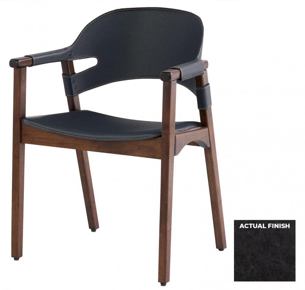 Boss Chair Black Distressed Leather