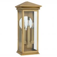 Cyan Designs 11995 - Guilford 3 Light Outdoor Wall Sconce - Heritage Brass