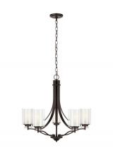 Generation Lighting 3137305-710 - Elmwood Park traditional 5-light indoor dimmable ceiling chandelier pendant light in bronze finish w