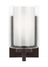 Generation Lighting 4137301-710 - Elmwood Park traditional 1-light indoor dimmable bath vanity wall sconce in bronze finish with satin