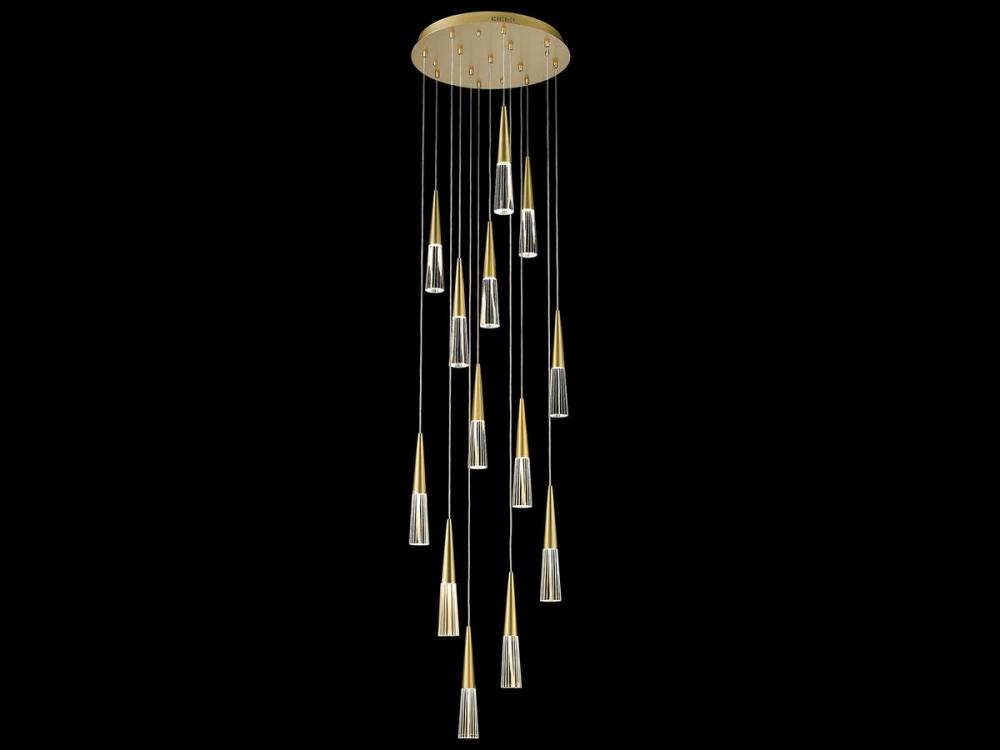 Encino 13 Light Crystal And Metal Multi Port Pendant