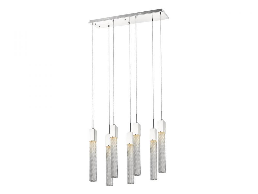 Boa Collection 7 Light Studded Glass Multi Port Pendants