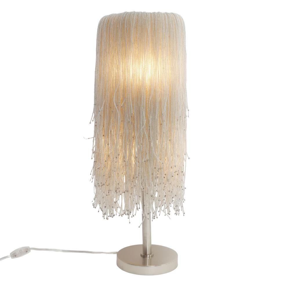 Crystal Reign 2 Light Table Lamp With Glass Beads